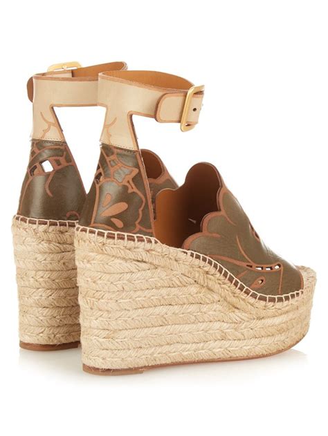 chloe espadrilles isa|chloe espadrille wedges.